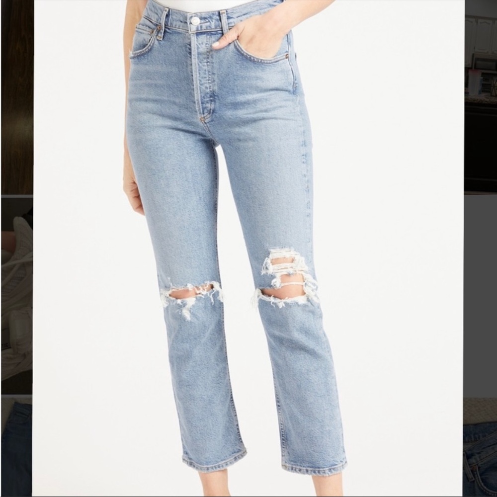 Agolde Riley straight crop jeans